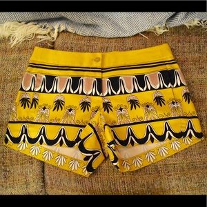 J. Crew Yellow Patterned Stretch Chino Short